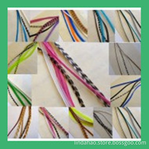 long thin grizzly feather hair extensions